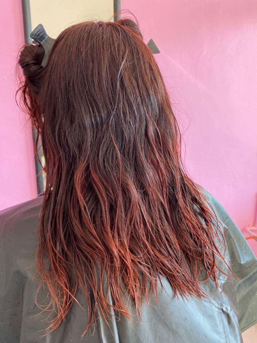 Antes — Alisado natural 